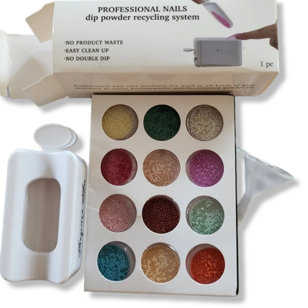 Nail glitter and recycling box